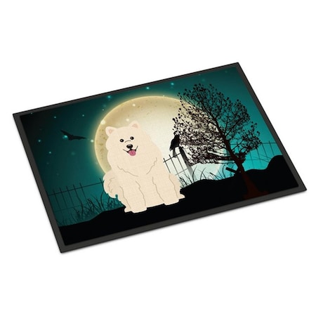 Carolines Treasures Halloween Scary Samoyed Indoor or Outdoor Mat, 18 x 0.25 x 27 in. BB2220MAT